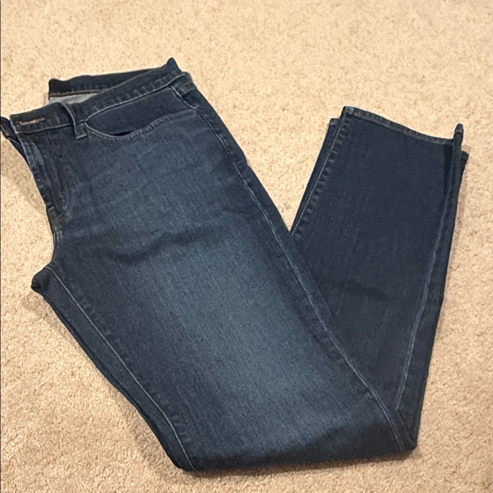 JBRand Men’s Dark Wash Straight Leg Jeans - Navy Blue